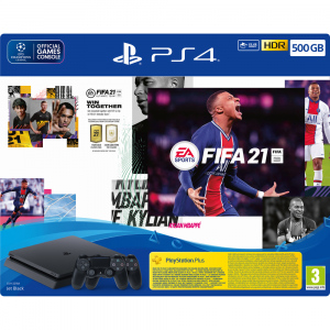 PS4 500GB + FIFA 21 + 2xDS4