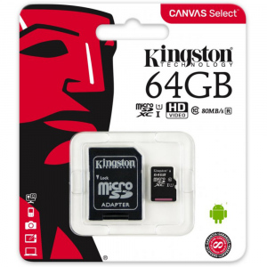 MicroSDXC 64GB UHS-I SDCS v2 KINGSTON