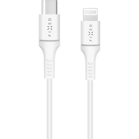 USB-C/Lightning kabel,2m,MFI,bílý FIXED