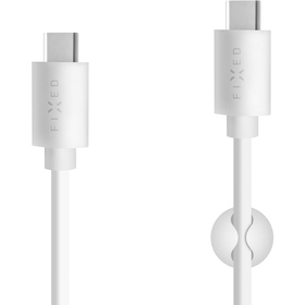 USB-C/USB-C kabel,PD,1m, 60W,bílý FIXED