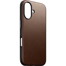 Modern leather case iPhone16 brown NOMAD