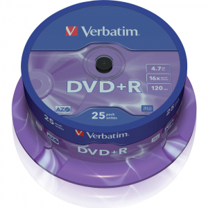 DVD+R 4,7GB 16x 25SP VERBATIM