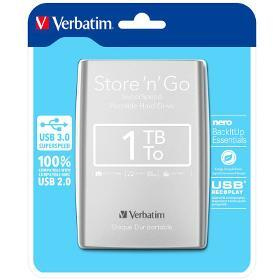 53071 HDD Store&apos;n&apos;Go 1TB Silver VERBATIM