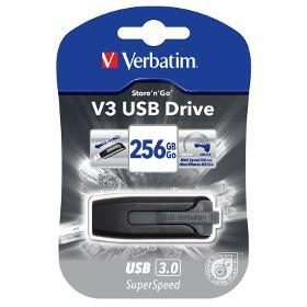 256GB USB Flash 3.0 V3 Black VERBATIM