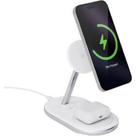 Qi2 2in1 Mag+ nab. stojánek bílá EPICO