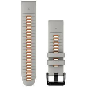 Quickfit 22 mm band Gray/Orange Silicone