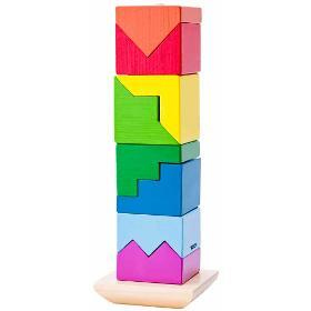 102191102 Skládací věž-hlavolam WOODY