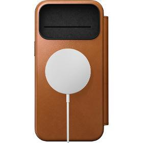 Mod.Leather Folio iP17 Pro Max Engl.tan