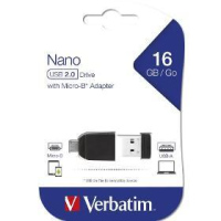 16GB USB 2v1 OTG Flash 2.0 NANO + adapt.