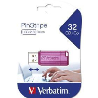 32GB USB Flash 2.0 PinStripe Pk VERBATIM