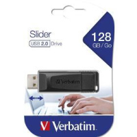128GB USB Flash 2.0 SLIDER Bk VERBATIM