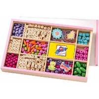 102190211 Korálky ABC v krabičce WOODY