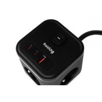 20W 3x z.2xUSB-C,1xUSB,1.4m černá HUSLOG