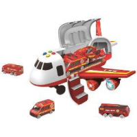 Hasičské letadlo s nákl.pros.+3 autíčka