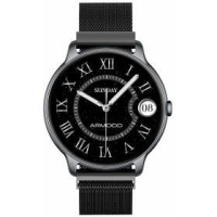 Slim s kovovým řemínkem Černá ARMODD